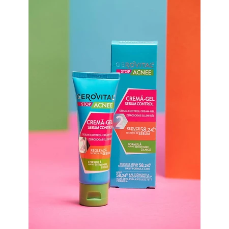 Gerovital Stop Acne talgcontrole 2 gel crème, 50 ml, Farmec
