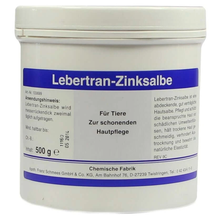 Levertraan zinkzalf dierenarts. 500 g