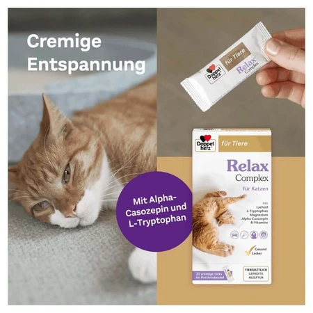 Double Heart Voor Dieren Relax Complex Voor Katten 25X10 g