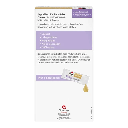 Double Heart Voor Dieren Relax Complex Voor Katten 25X10 g