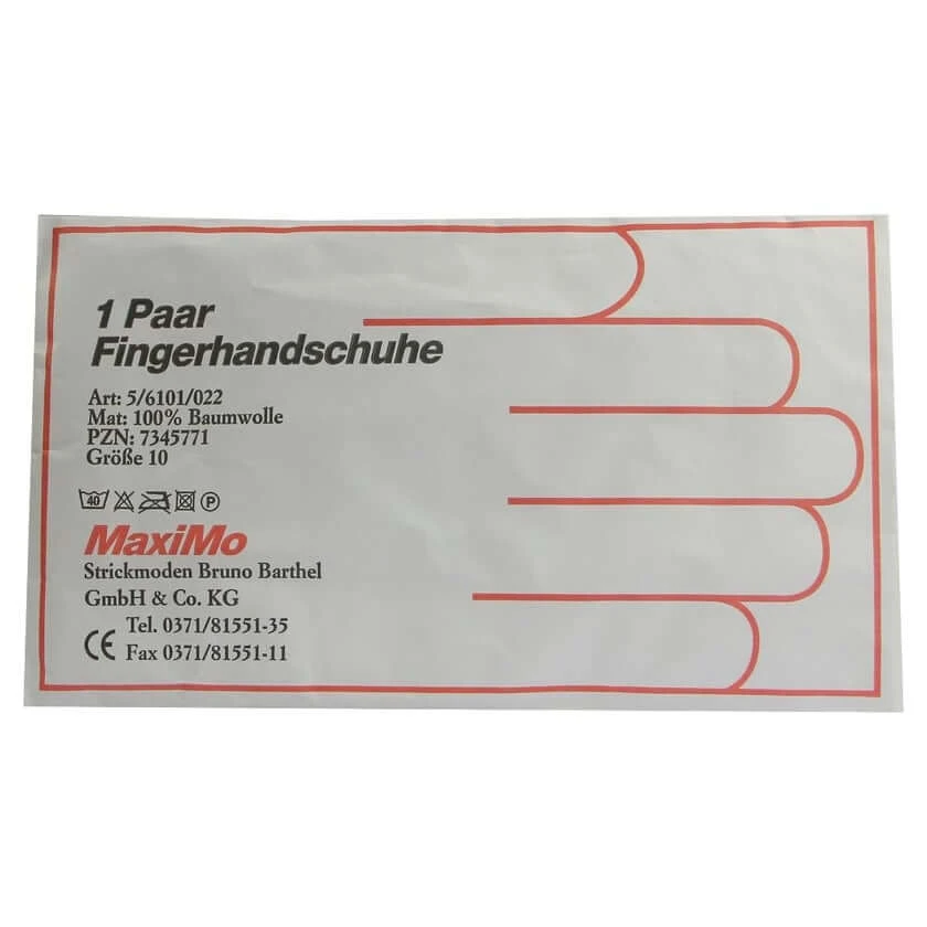 Gebreide katoenen handschoenen maat 10 dun 2 stuks