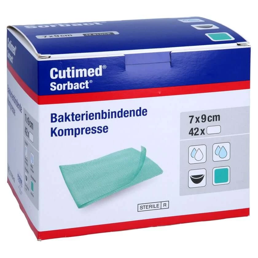 Cutimed Sorbact kompressen 7x9 cm 42 st.