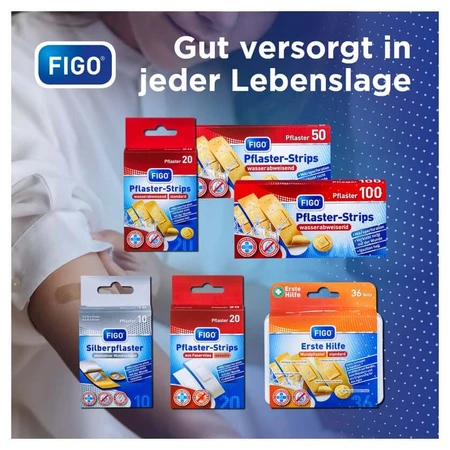 FIGO Plaster Strips Water Repellent 50 pcs.