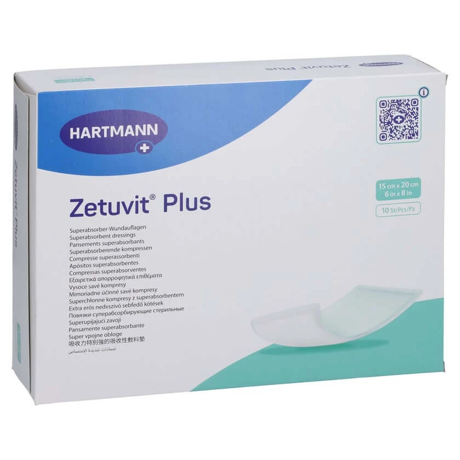 Zetuvit Plus extra strong absorbent compress sterile 10 pcs.