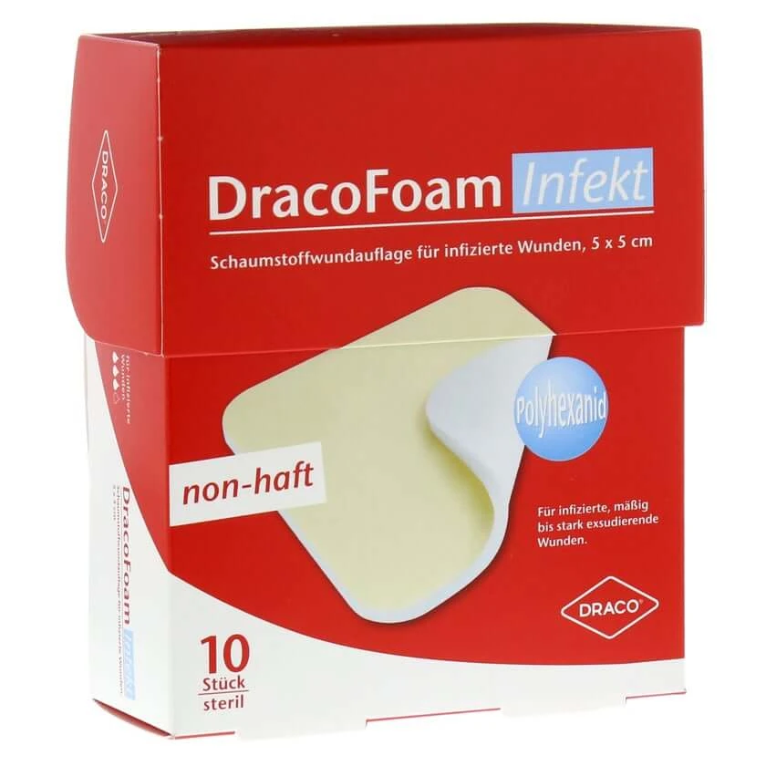 Dracofoam Infect Foam Wondverband 5x5 cm 10 st.