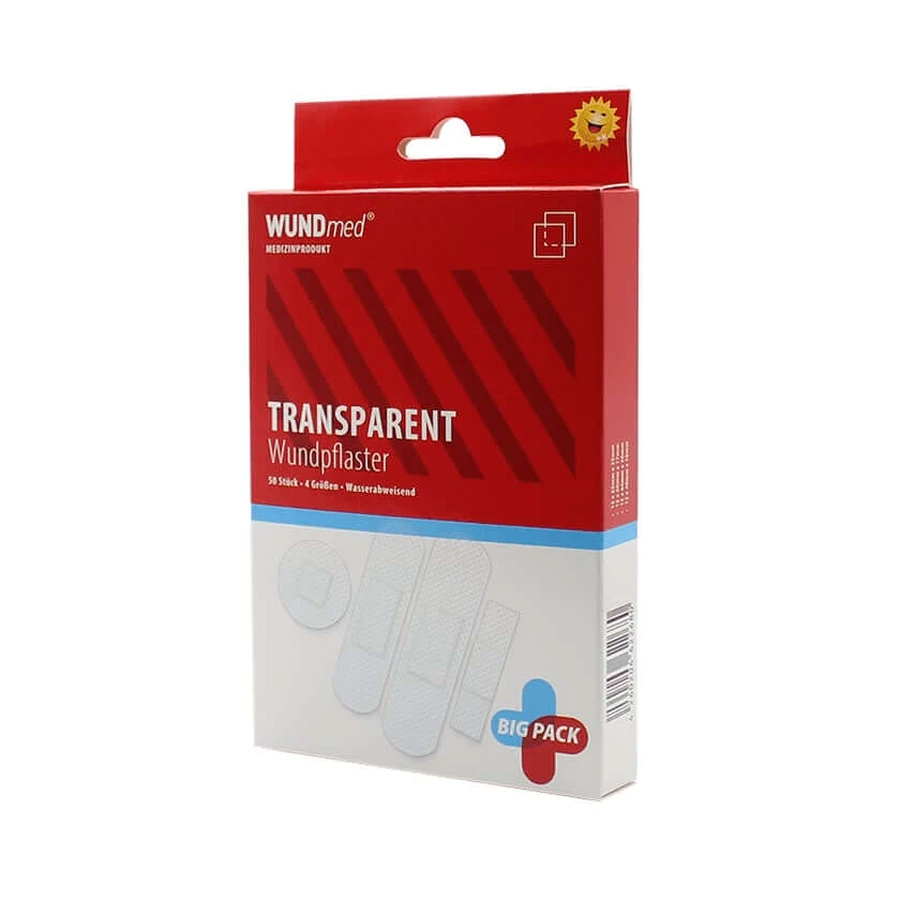 Plasture transparent impermeabil 4 dimensiuni 50 buc