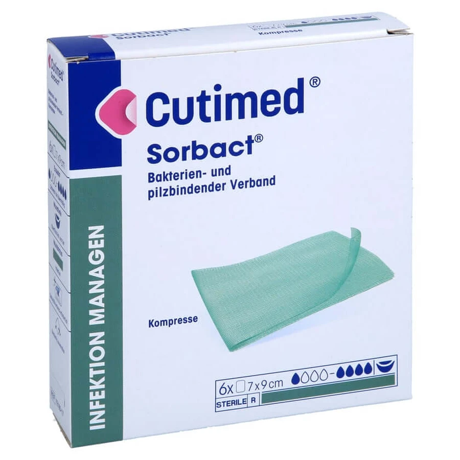 Cutimed Sorbact compresses 7x9 cm 6 pcs.