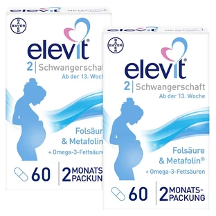 Elevit 2 dubbele verpakking 2X60 stuks