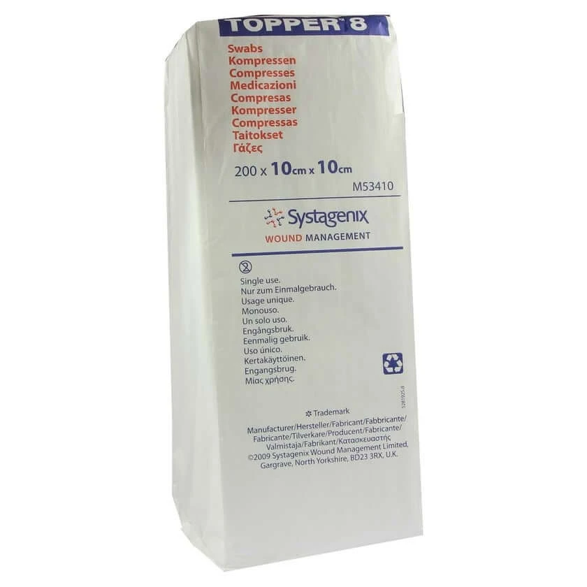 Topper 8 kompressen 10x10 cm niet-steriel 200 st.