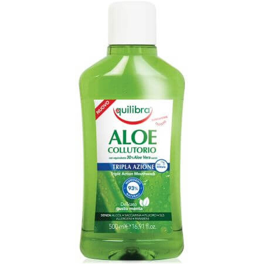 Triple action mouthwash Aloe, 500 ml, Equilibra