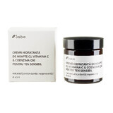 Moisturising night cream with vitamin C and coenzyme Q10 for sensitive skin, 60 ml, Sabio