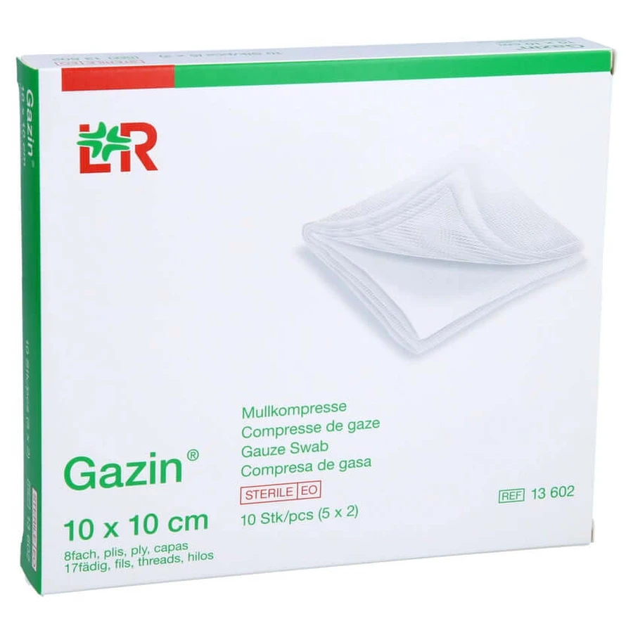 Gazin tifon comp.10x10 cm steril 8 ori 5X2 buc