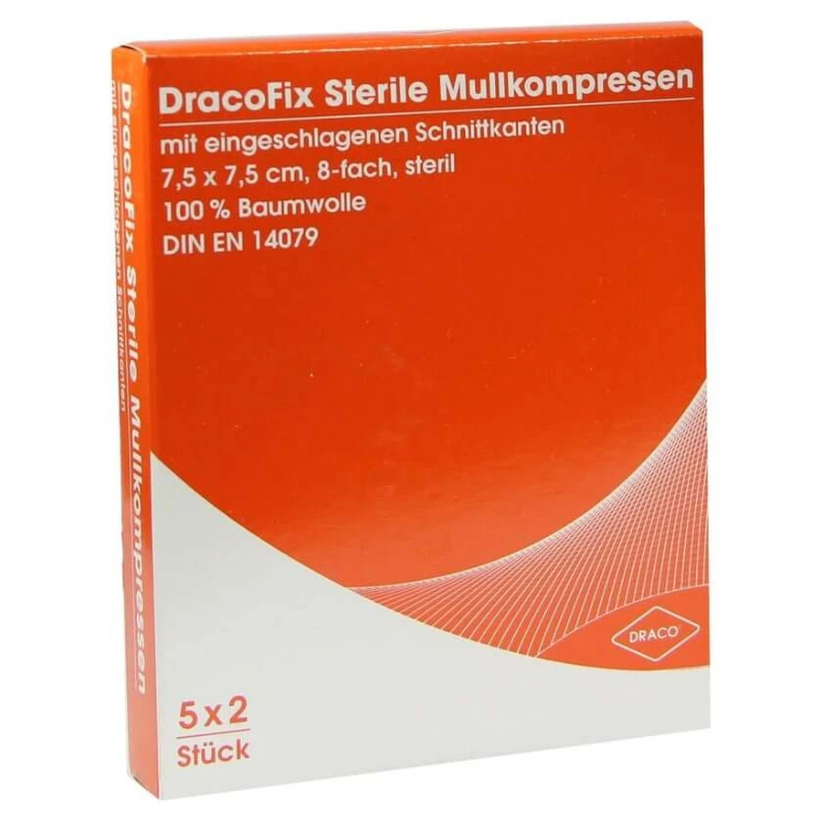 Dracofix PEEL-kompressen steriel 7,5x7,5cm 8x5x2 st.