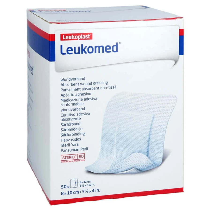 Leukomed steriele pleister 8x10 cm 50 st.