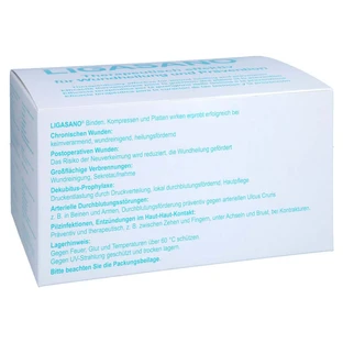 Ligasano weiß Verband 1x10x10 cm steril 10 St