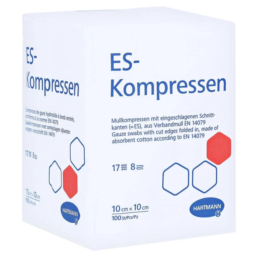 Es-compressen niet-steriel 10x10 cm 8-voudig 100 st.