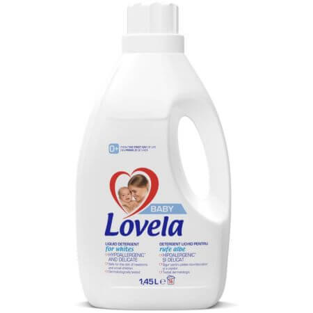 Liquid white laundry detergent, 1.45 litres, Lovela Baby