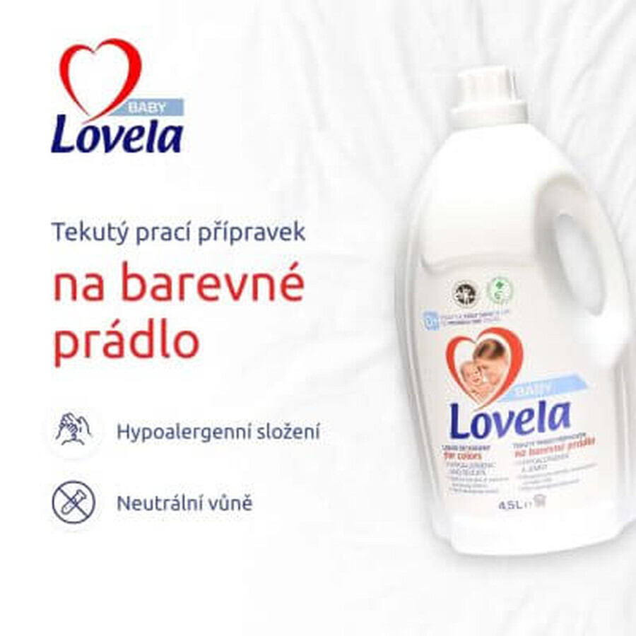 Vloeibaar wasmiddel voor gekleurd wasgoed: 2,9 liter, Lovela Baby