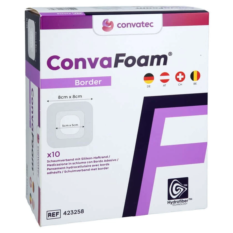 Convafoam Foam Bandage Border 8x8 Cm 10 buc