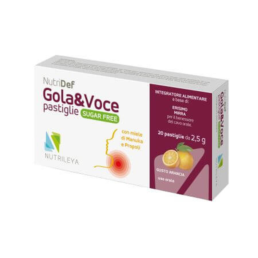 Nutridef kauwtabletten met manuka honing en suikervrije sinaasappel Gola &amp; Voce, Nutrileya