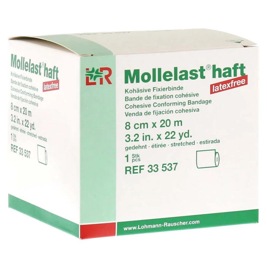 Mollelast kleefverbanden latexvrij 8 cmx20 1 st