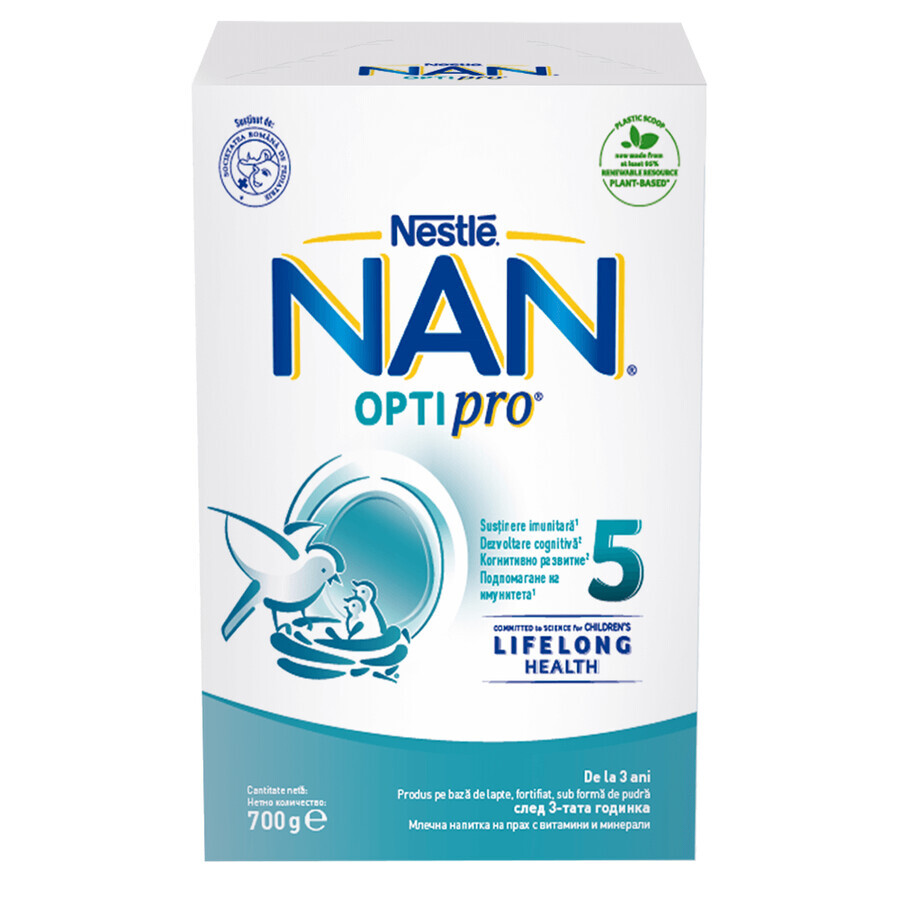 Nan 5 lait en poudre Optipro, 700 g, Nestlé