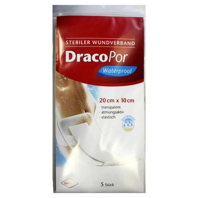 Dracopor Waterdicht Wondverband 10x20 cm 5 st.