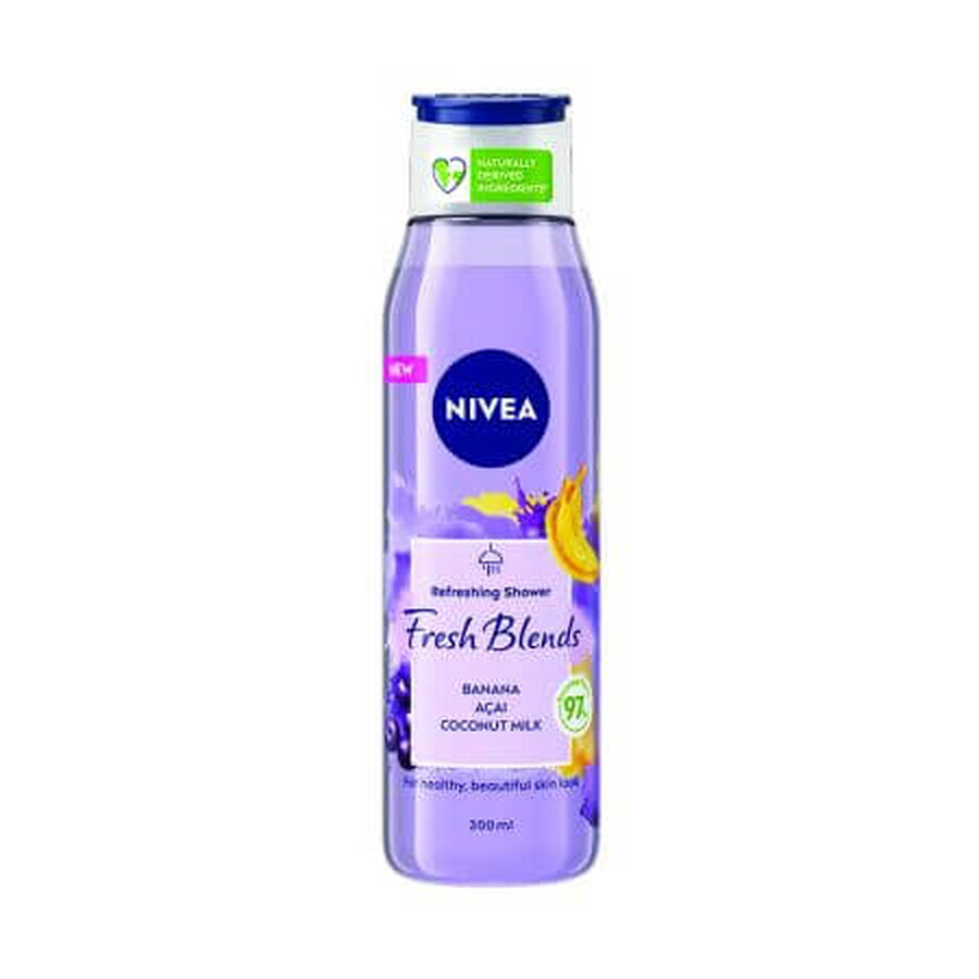 Gel doccia Fresh Blends con Banane, Acai e Latte di Cocco, 300 ml, Nivea