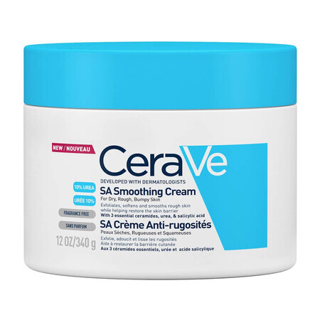 Crème anti-rides hydratante et exfoliante, 340 g, CeraVe SA