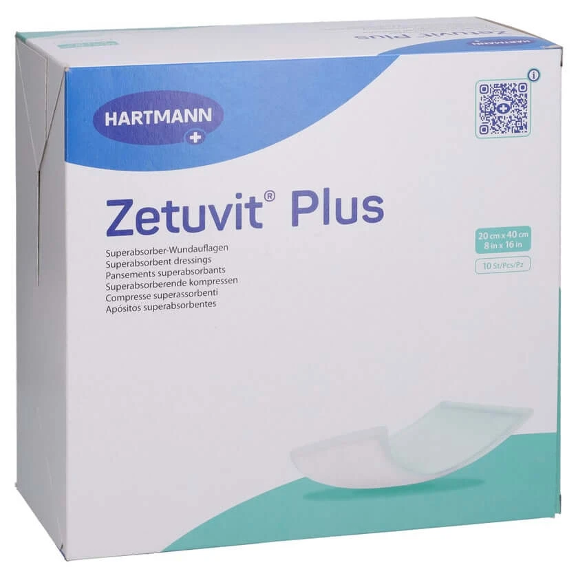 Zetuvit Plus extra sterk absorberend kompres steriel 10 st.