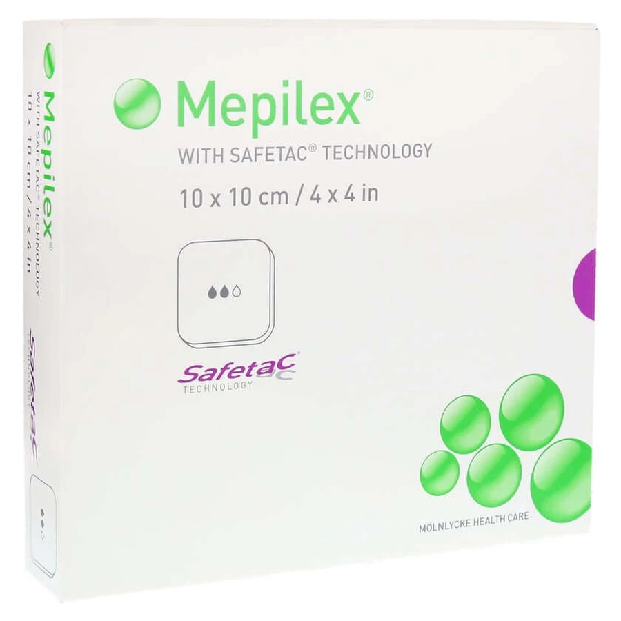 Mepilex 10x10 cm foamverband 5 stuks.
