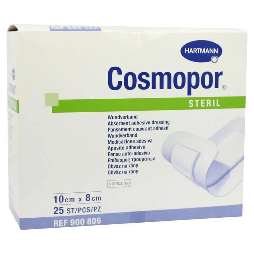 Cosmopor Steriel Wondverband 8x10 cm 25 st.