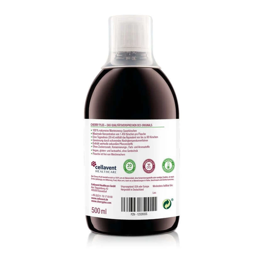 Original Concentrado de Cerezas Agrias Montmorency - Cherry PLUS® 500 ml