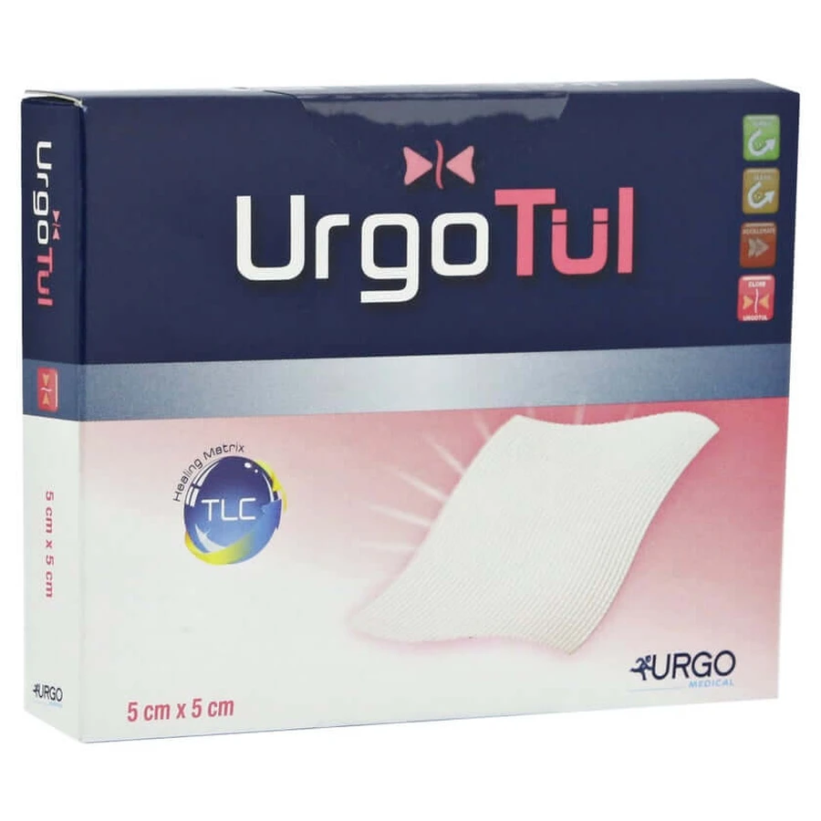 Urgotül 5x5 cm wound gauze dispenser 10 pcs.