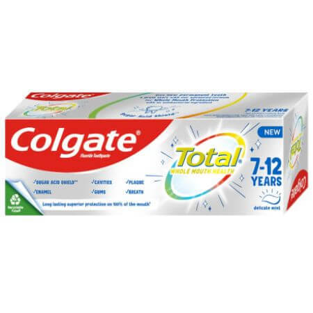 Dentifricio per bambini Total Junior, 7-12 anni, 50 ml, Colgate