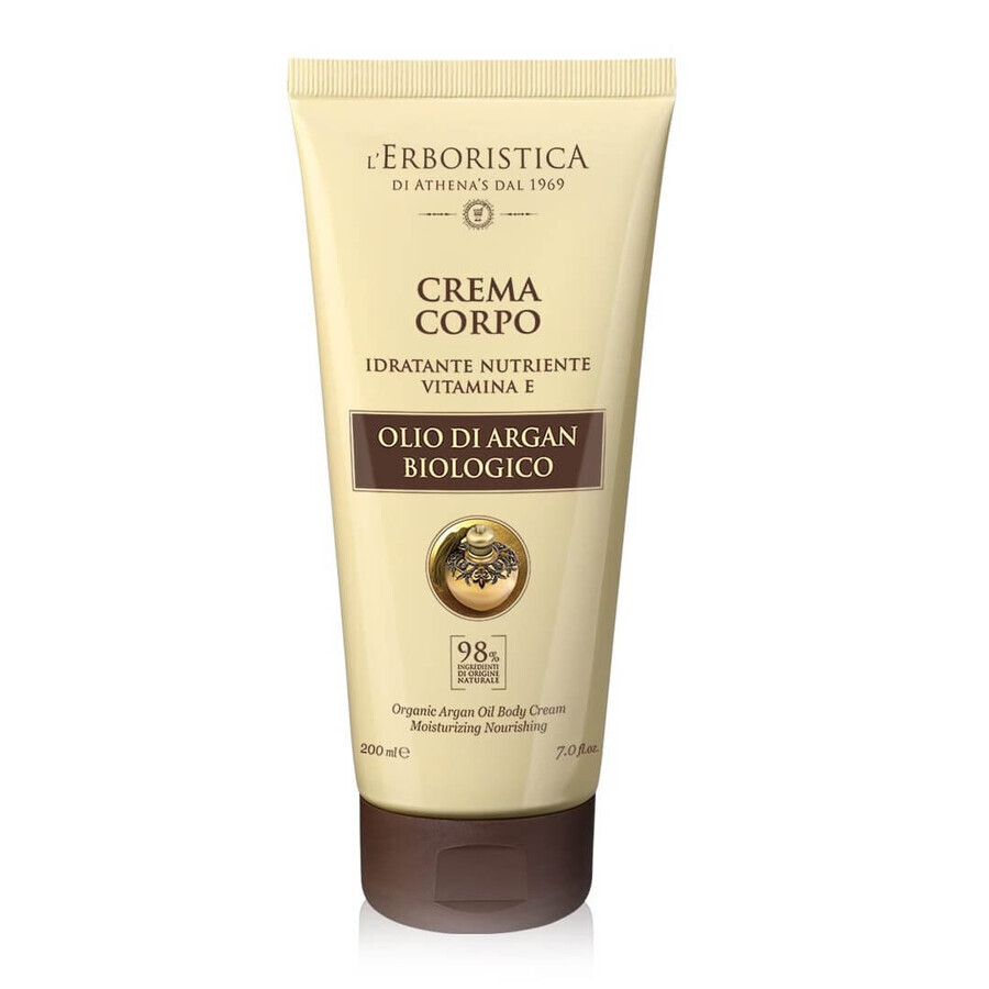 Crema corpo idratante con olio di argan e vitamina E, 200 ml, L'Erboristica