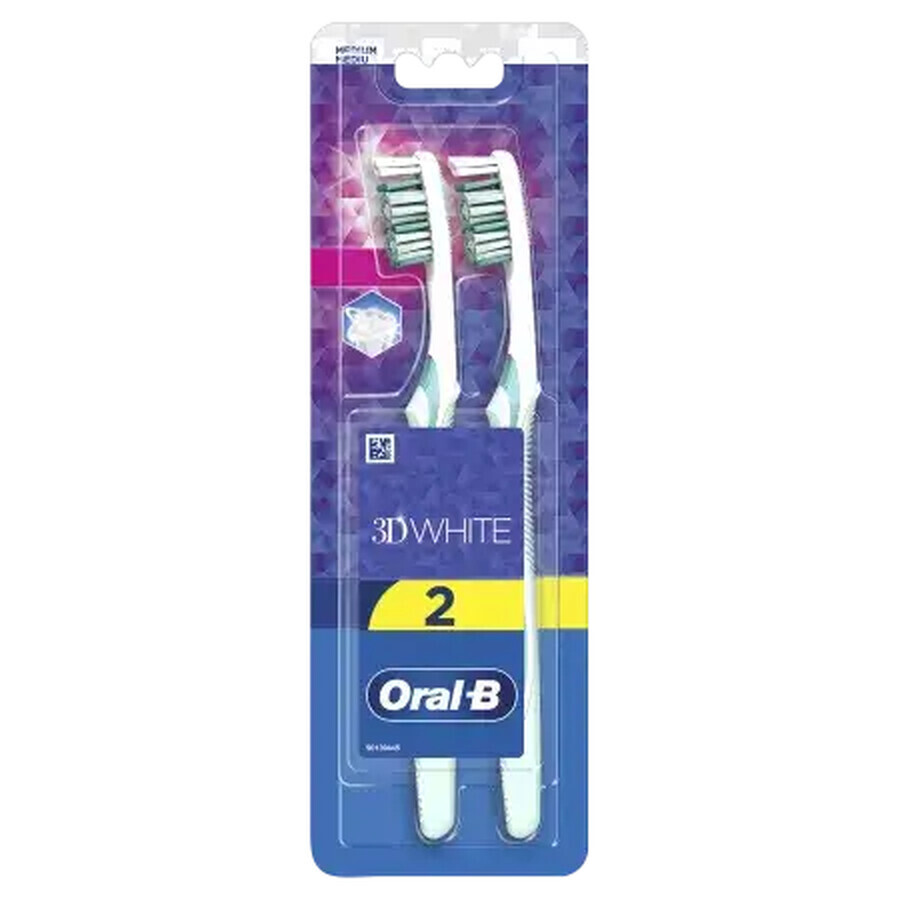 Periuta manuala 3D White, 2 buc, Oral B