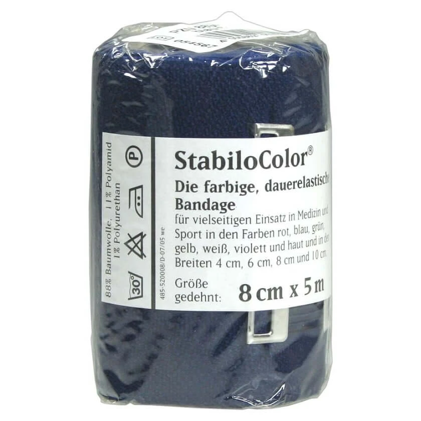 BORT Stabilocolor-verband, 8 cm, blauw, 1 stuk