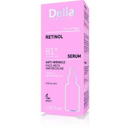 Sérum anti-rides au rétinol, 30 ml, Delia Cosmetics