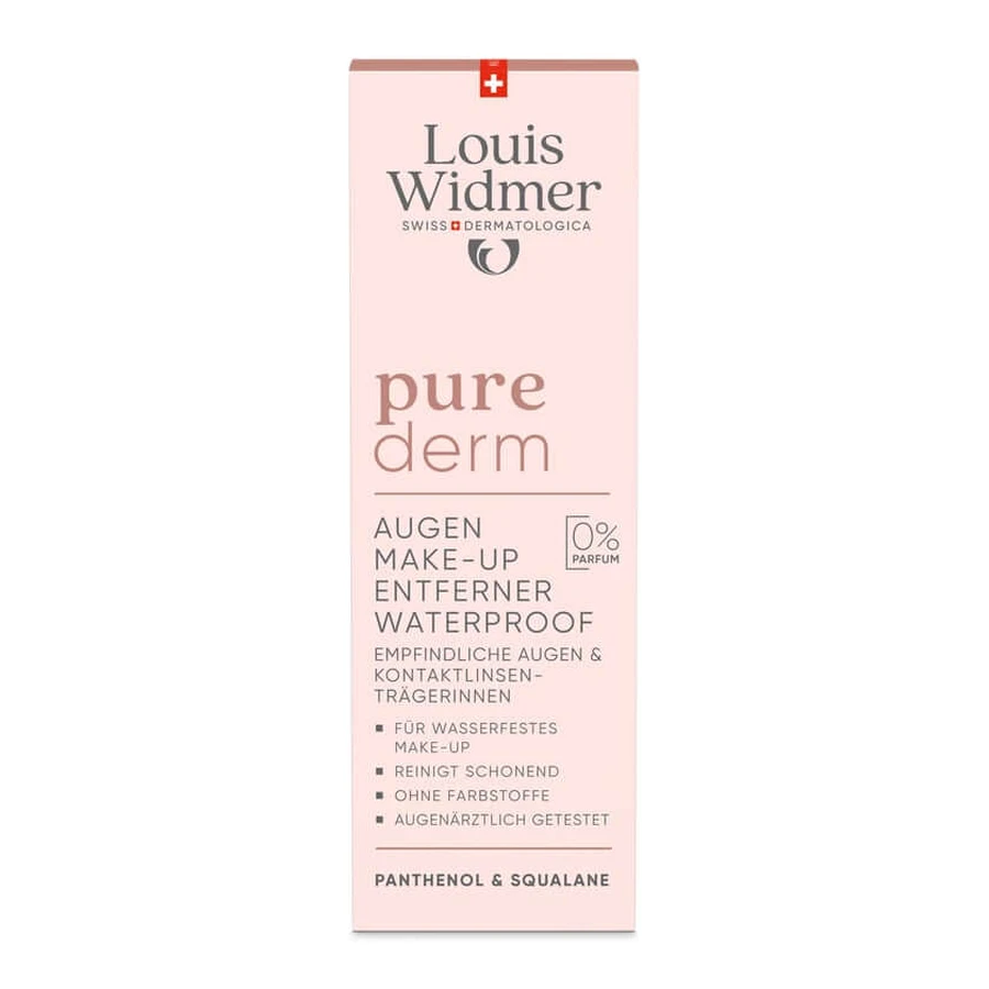 Desmaquillante de ojos resistente al agua Widmer Purederm, 100 ml