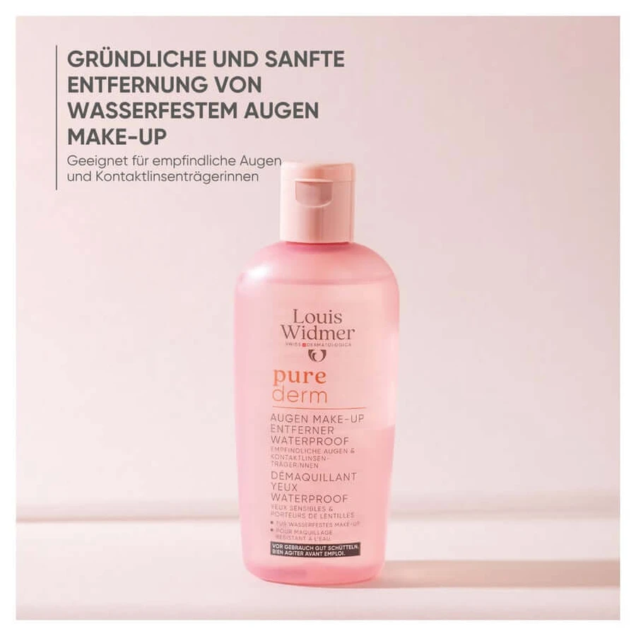 Desmaquillante de ojos resistente al agua Widmer Purederm, 100 ml