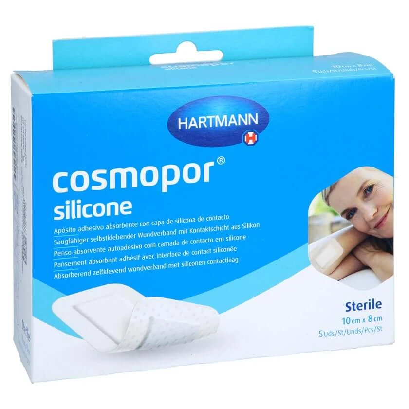Cosmopor siliconen wondverband, 8 x 10 cm, 5 stuks