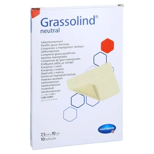 Compresele cu unguent Grassolind, 7,5 x 10 cm, pachet de 10 bucăți
