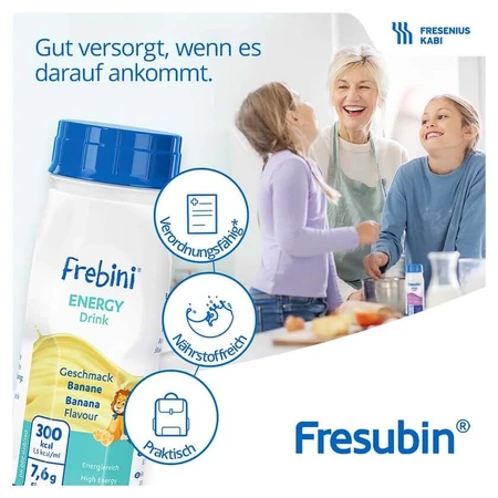 Frebini Energy Nutritional Drink, Strawberry, 6 x 4 x 200 ml