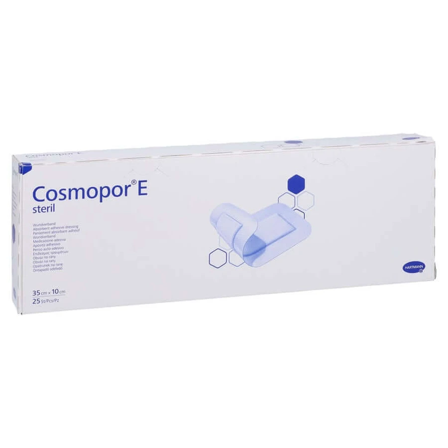 Cosmopor E – Pansament steril pentru plăgi, 10 x 35 cm, 25 buc.