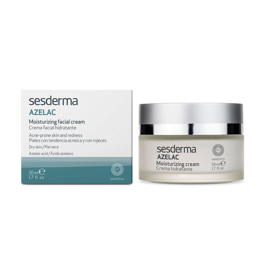 Sesderma Azelac Crema hidratanta pentru ten uscat predispus la acnee, 50 ml