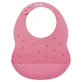 Nattou Bavaglino con tasca in morbido silicone senza bpa rosa
