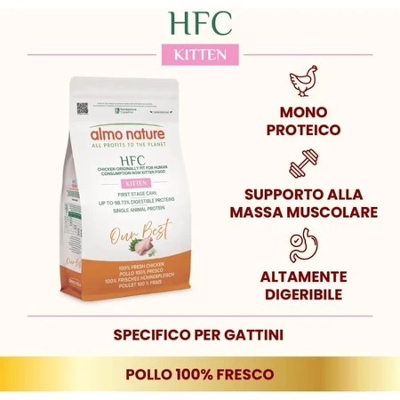 Almo nature Hfc our best kitten pollo - alimento completo per gattini 1,2 kg