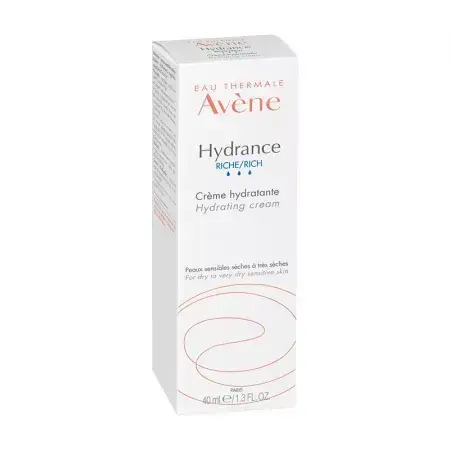 Crema hidratanta pentru ten uscat si foarte uscat Hydrance Riche, 40 ml, Avene