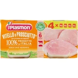 Mélange de veau et de jambon homogénéisé Plasmon, 4 pots de 80 g chacun
